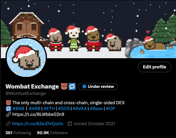 WombatExchange's tweet photo. Christmas is coming to the Wombat town ☃️❄️

@wompets_ @CapybaraDEX @StoatFinance https://t.co/ttxWVLzOMA