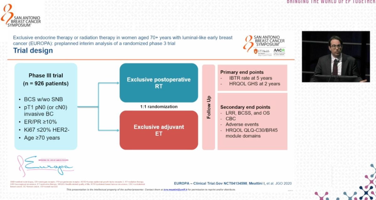 Angel Montero Luis (@monthy_a) on Twitter photo Omission reaches also systemic treatments for breast cancer:
EUROPA trial preliminary results with superb <a href="/Icro_Meattini/">Icro Meattini</a> presentation at #SABCS24 shows RT might be a better approach for women aged 70+ with luminal A-like early breast cancer #radonc #bcsm Omission reaches also systemic treatments for breast cancer:
EUROPA trial preliminary results with superb <a href="/Icro_Meattini/">Icro Meattini</a> presentation at #SABCS24 shows RT might be a better approach for women aged 70+ with luminal A-like early breast cancer #radonc #bcsm