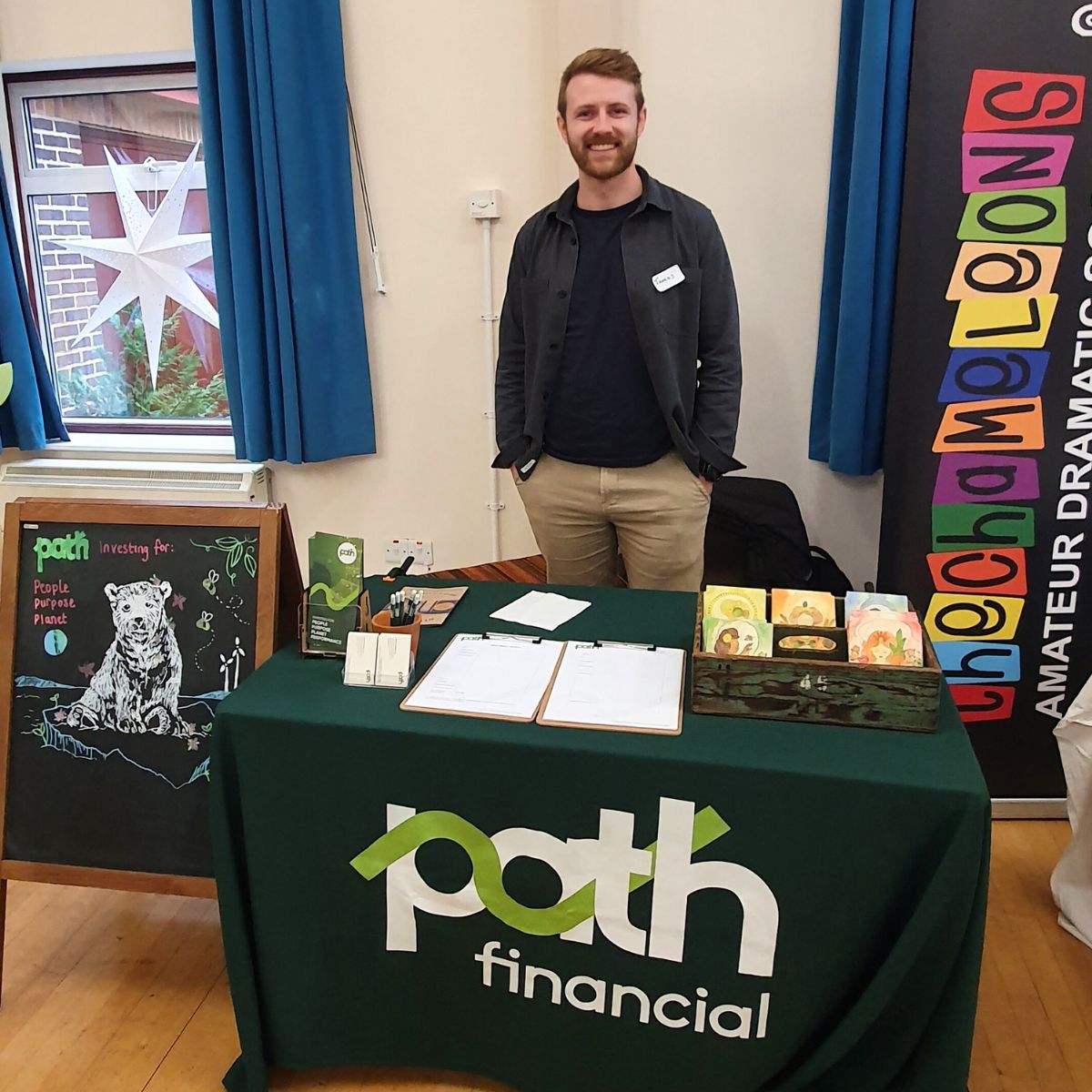We had a fantastic time at the St Albans Eco Church Christmas Fair! 🎄

Our stall was buzzing with activity as Tommy Hobson and James Harrison from Path Financial shared their expertise on sustainable investments and financial planning. 🙌
