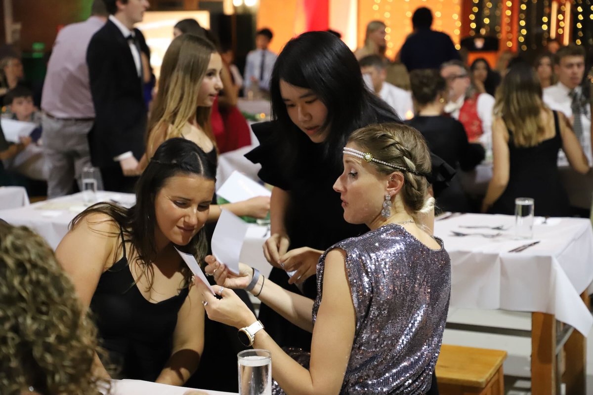 The annual Boarders’ Christmas Supper brought the glamour of the Orient Express to life with outdoor refreshments, a photobooth, and a sumptuous meal, ending with a lively "12 Days of Christmas" led by the Master.