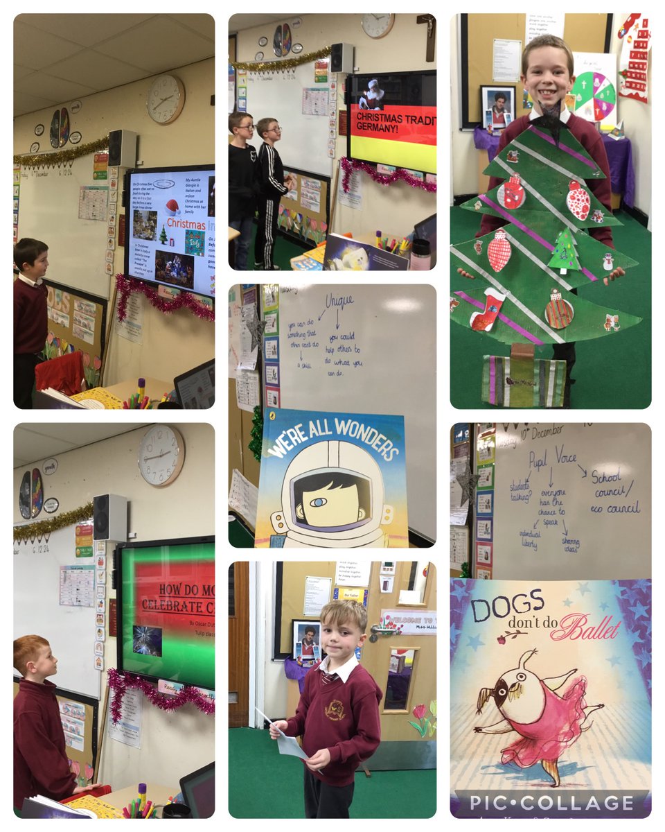 stlukesfrodsham's tweet photo. This week we have been presenting our Christmas Traditions homeworks and have learnt lots about Christmas in Germany, Japan, Italy and more. We have also read some of our No Outsiders stories to learn more about what it means to be unique and use our voices. #tulipclass https://t.co/7wpMZMw6pn