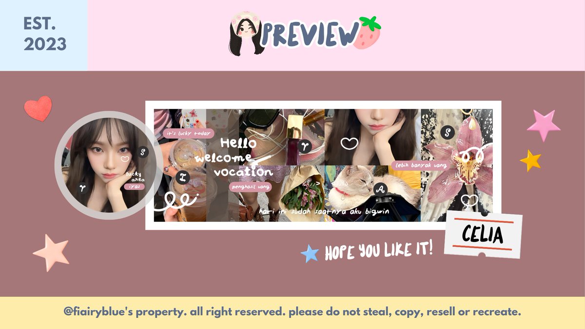 help repost? thank you<3

haloo! special to celebrate 1st Anniversary of <a href="/tadikaaaAa/">tadika eceran era</a>. hari ini ada 4 FREE LAYOUT by req jalan-jalan &amp; loml! 💝🥳 jangan lupa ikutan!

⏰: today, 19:20 WIB
💌: DM <a href="/pinkfiairy/">ayiyuyeyo —⭐</a> 

please read the tnc below! #zonauang #zonajajan