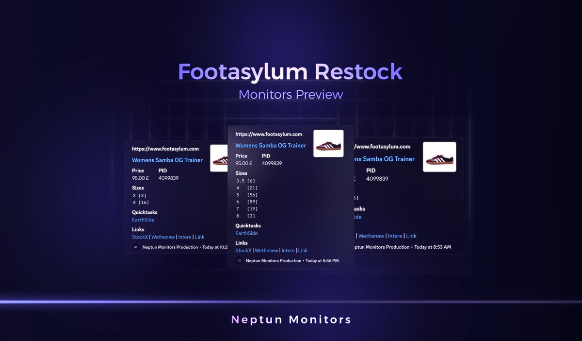 Footasylum restocks
Here: discord.gg/hvdNWxVFJW