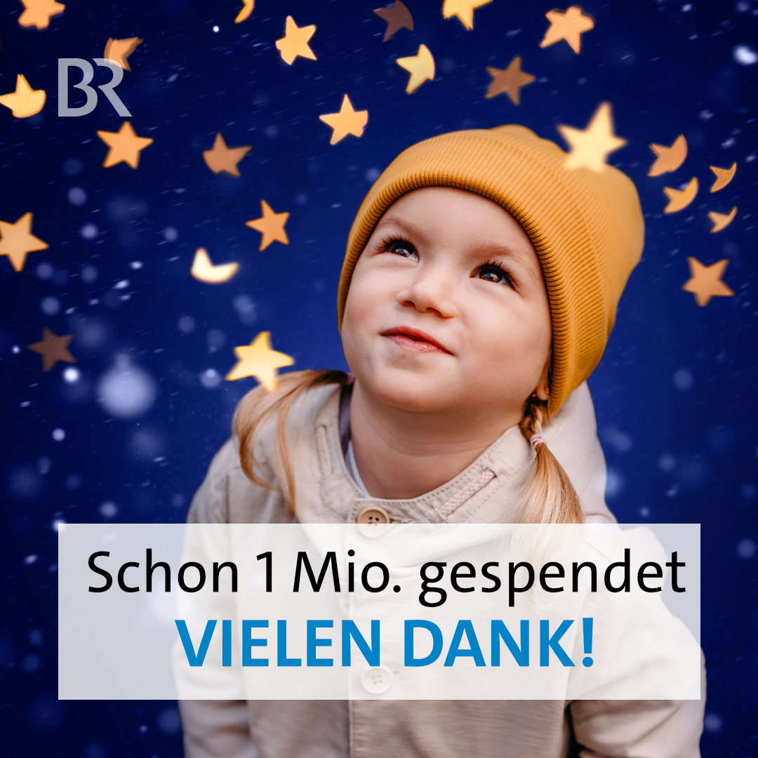 Die erste Million ist geknackt! Vielen Dank an alle Spenderinnen und Spender beim #Sternstundentag. Den ganzen Tag wird im BR-Programm über Sternstunden-Aktionen und -Hilfsprojekte berichtet und zum Spenden aufgerufen. ➡️ br.de/sternstunden