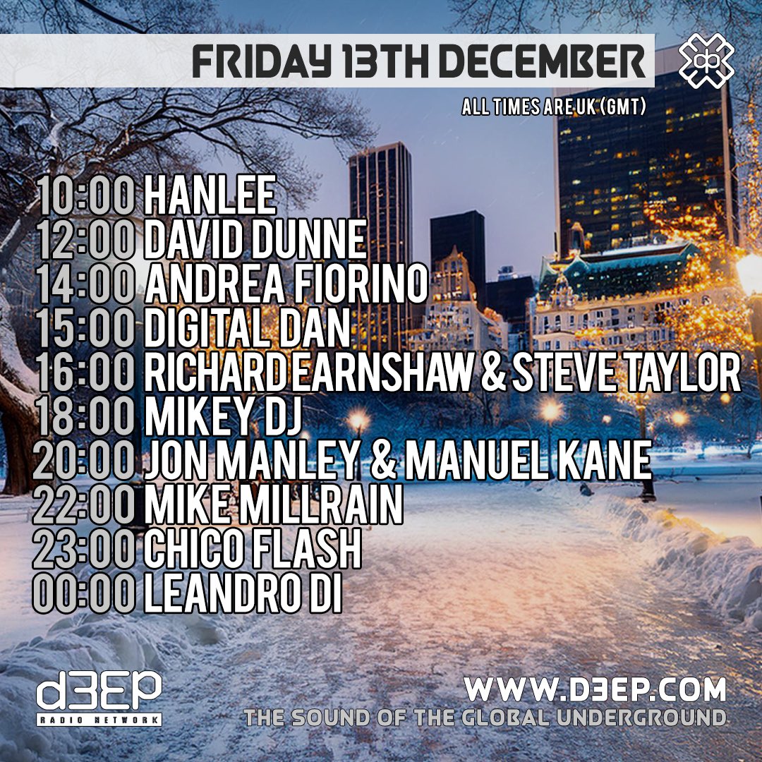 #D3EP #Liveradio #Nowplaying #Radioraving #Friday #Musiclovers #Grantnelson #GetD3EP  

D3EP.COM