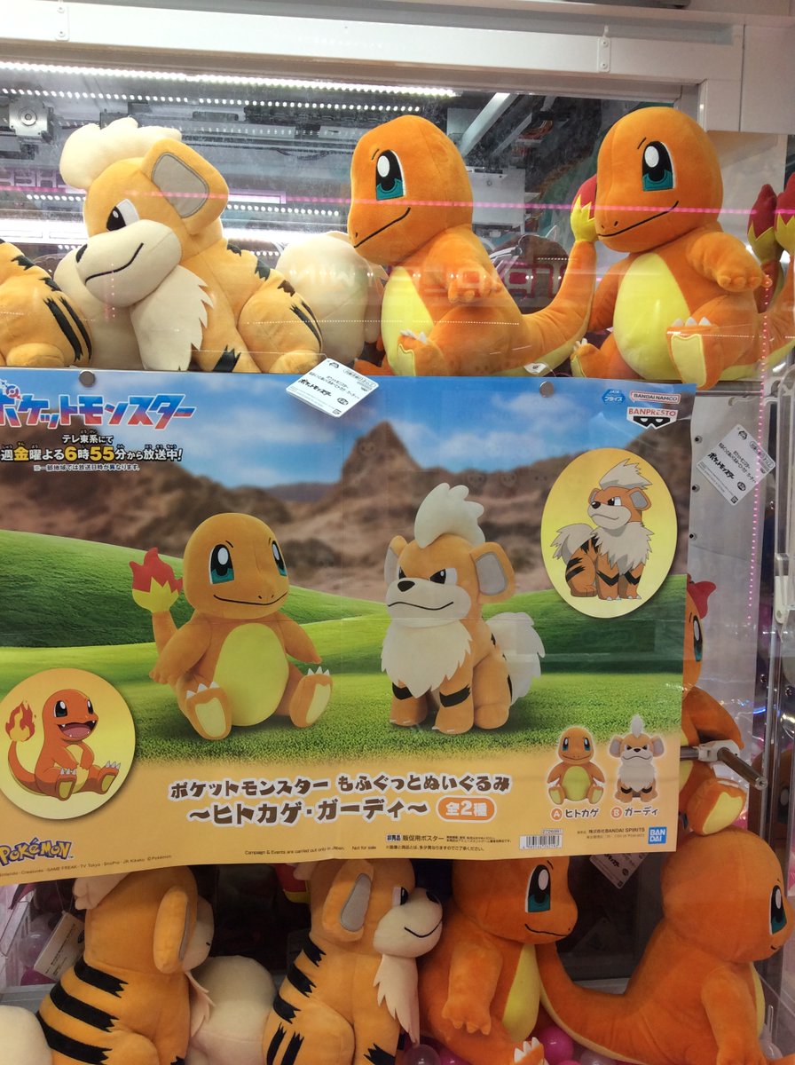 ポケットモンスター もふぐっとぬいぐるみ～ヒトカゲ・ガーディ～ 入荷