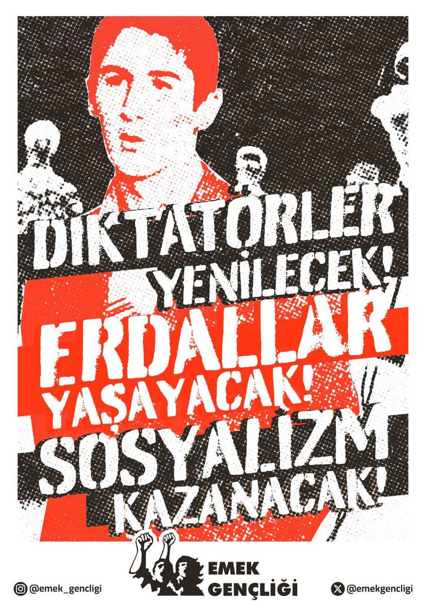 DİKTATÖRLER YENİLECEK, ERDALLAR YAŞAYACAK, SOSYALİZM KAZANACAK!

Bugün, faşist 12 Eylül darbesinin 17 yaşındaki Erdal Eren’i katletmesinin 44.yılı. Onu, gençliğin talepleri etrafında yükselttiği örgütlü mücadelesiyle anıyoruz.

Taşıdığı sosyalizm bayrağını yükseltecek; gençlerin,