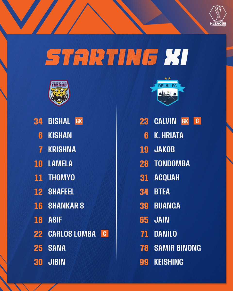 INDWomensLeague's tweet photo. Here’s how @SCBengaluru &amp; @Delhi_FC line up to kick off Round 5️⃣

#SCBDFC #ILeague #IndianFootball ⚽️ https://t.co/sH9ngdLDXg