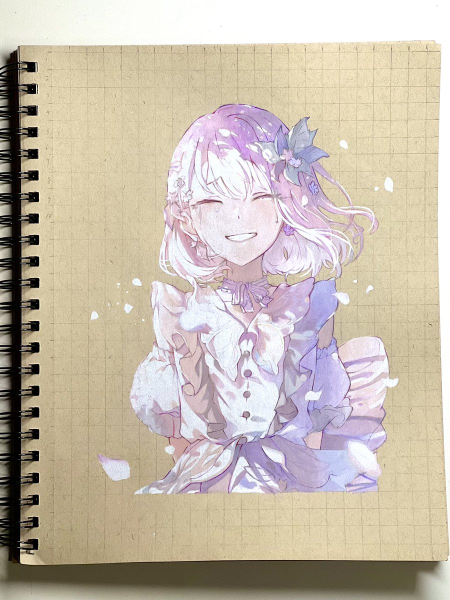 ☆4 暁山瑞希【こぼれた想い】 色鉛筆で描きました！