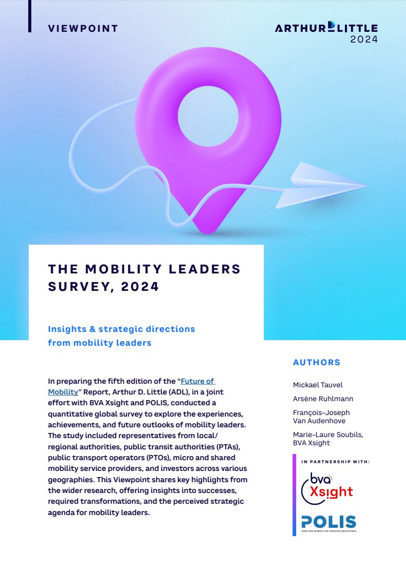 POLIS (@polisnetwork) on Twitter photo Curious to know what is on the minds of #MobilityLeaders?๐ญ
Then our new survey with <a href="/adlittle/">Arthur D. Little</a> and <a href="/BVA_Xsight/">BVA Xsight</a> should be on your reading listโก๏ธbuff.ly/4fdvigA
And for more findings on the future of #mobility, read hereโก๏ธbuff.ly/3BmpKm3 Curious to know what is on the minds of #MobilityLeaders?๐ญ
Then our new survey with <a href="/adlittle/">Arthur D. Little</a> and <a href="/BVA_Xsight/">BVA Xsight</a> should be on your reading listโก๏ธbuff.ly/4fdvigA
And for more findings on the future of #mobility, read hereโก๏ธbuff.ly/3BmpKm3
