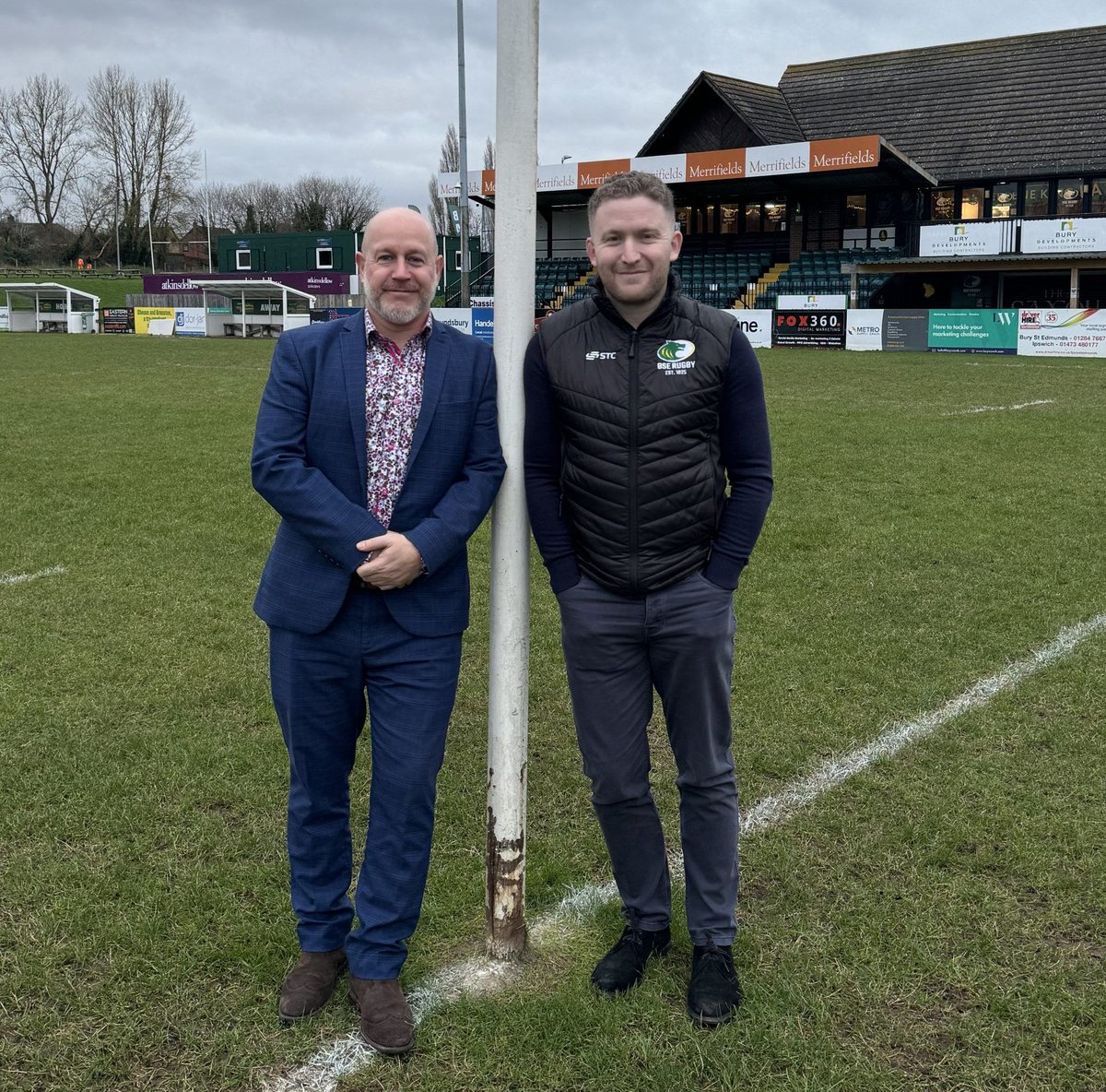 All a board for a Net Zero Sponsorship!
Thanks to Suffolk's Public Sector Leaders Net Zero Innovation Fund, Bury St Edmunds Rugby Club  have used this to allow sponsors to display their adverts on recyclable advertising boards! Read more at buff.ly/4ivf2dz <a href="/BSERugby/">Bury St Edmunds Rugby</a>