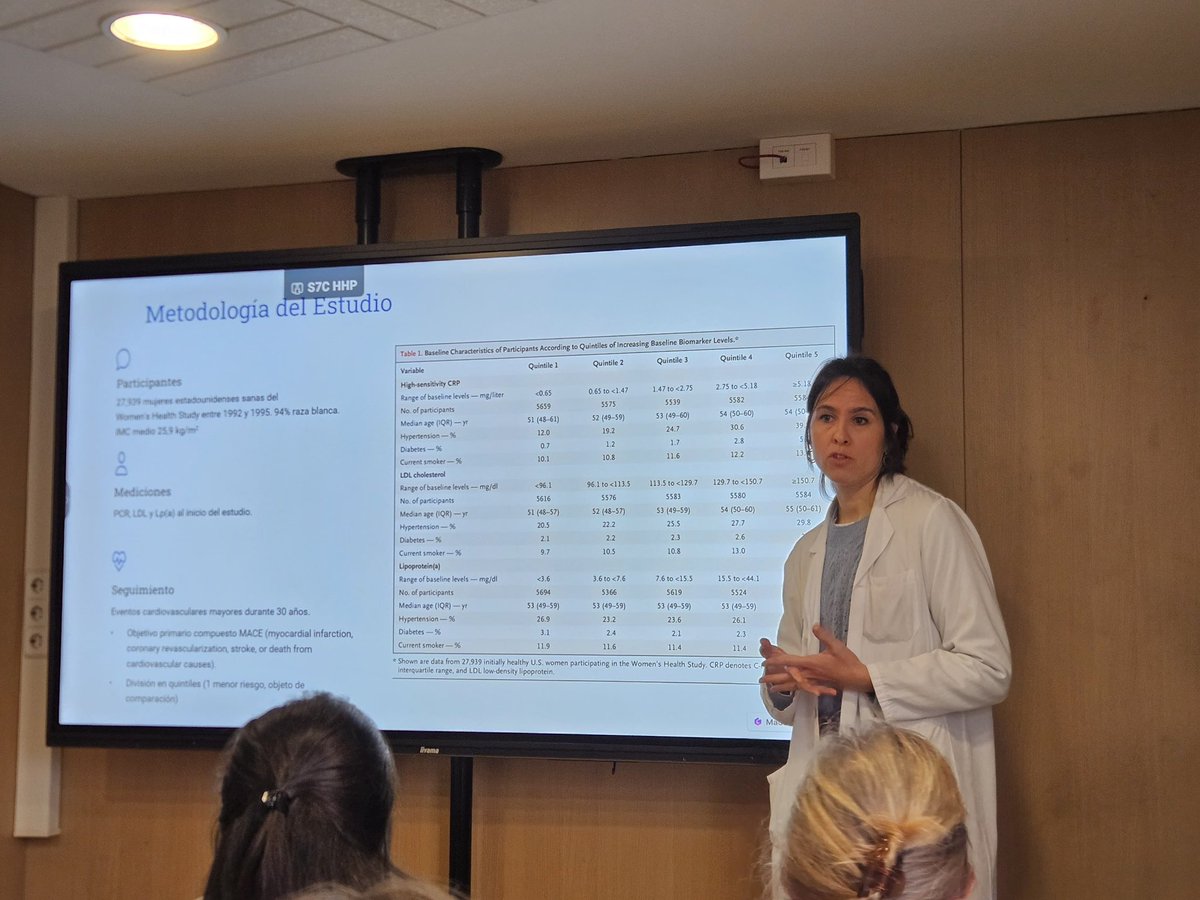 InternaHub's tweet photo. La Dra. Marta Fanlo ens explicava aquest treball de Paul M Ridker a la revista @NEJM on la medició combinada de PCR d’alta sensibilitat, lipoproteina(a) i LDL van predir els #MACE events CV majors en dones sanes durant 30anys.
@salutcat @hbellvitge @Fipec2 #Risccardiovascular👇🧵 https://t.co/oUnV8s4B8T