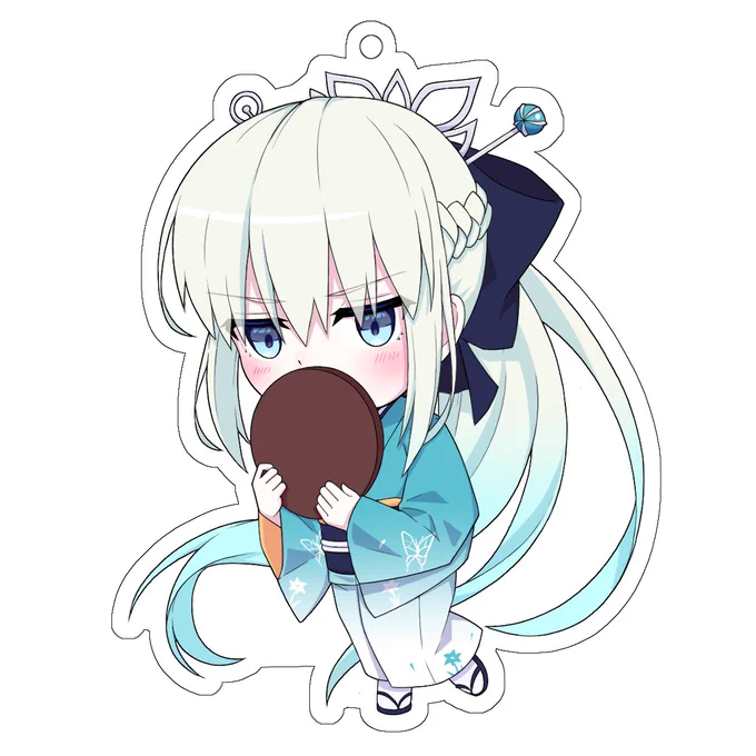 ミニキャラ着物モルガン冬コミでアクキーにします!#FGO #モルガン 