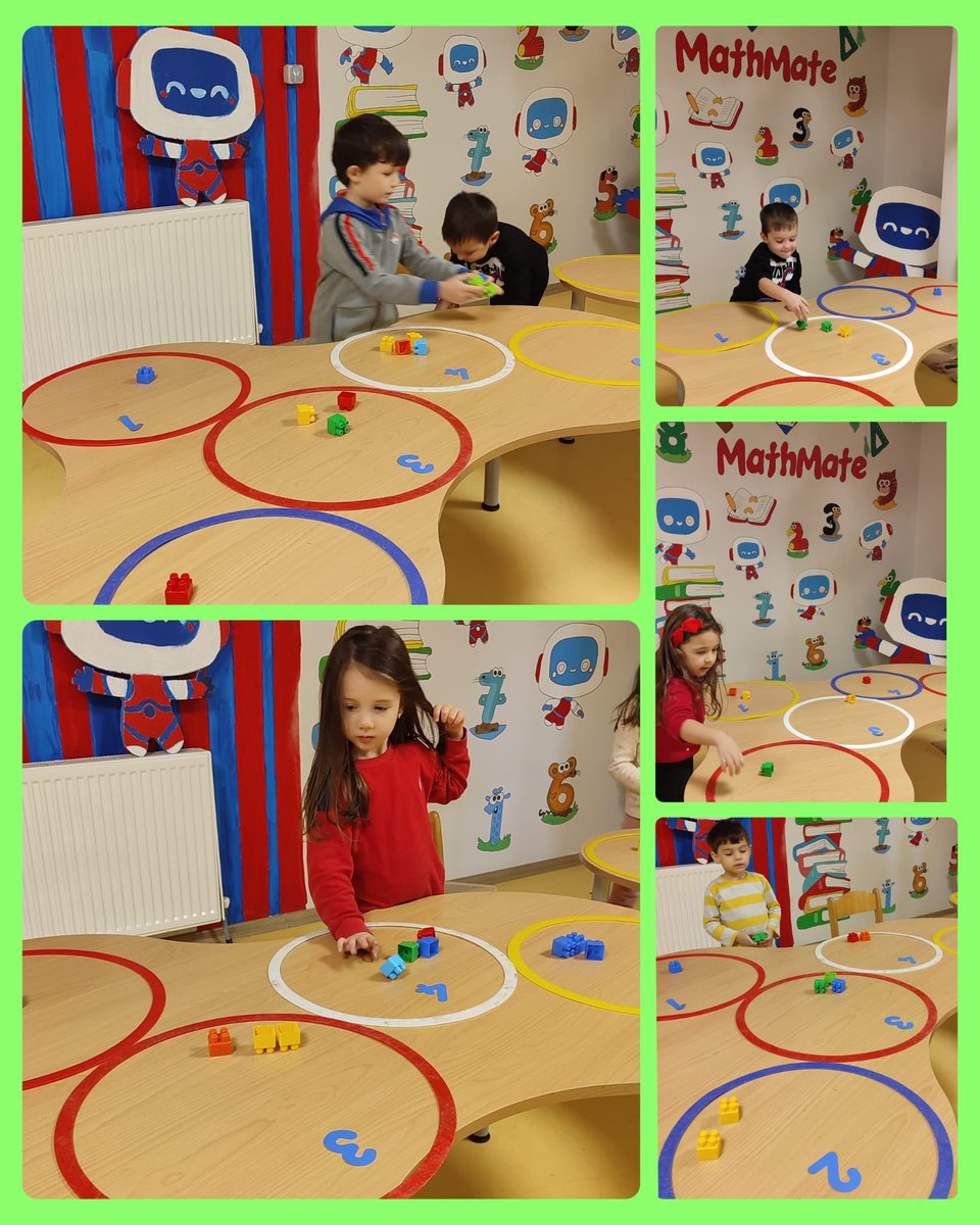 Anaokul 4 yaş öğrencilerimiz Mathmate programımız kapsamında, 1-5 arası sayılarla nesne rakam ilişkisini pekiştirici etkinlikler yaptı.