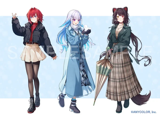 【まねきねこ】さんの「にじさんじ × まねきねこ Snow holiday」リゼ・ヘルエスタさん、アンジュ・カトリーナさん、戌亥とこさんのビジュアルを担当させていただきました!よろしくお願いいたします!#にじさんじ #まねきねこ 