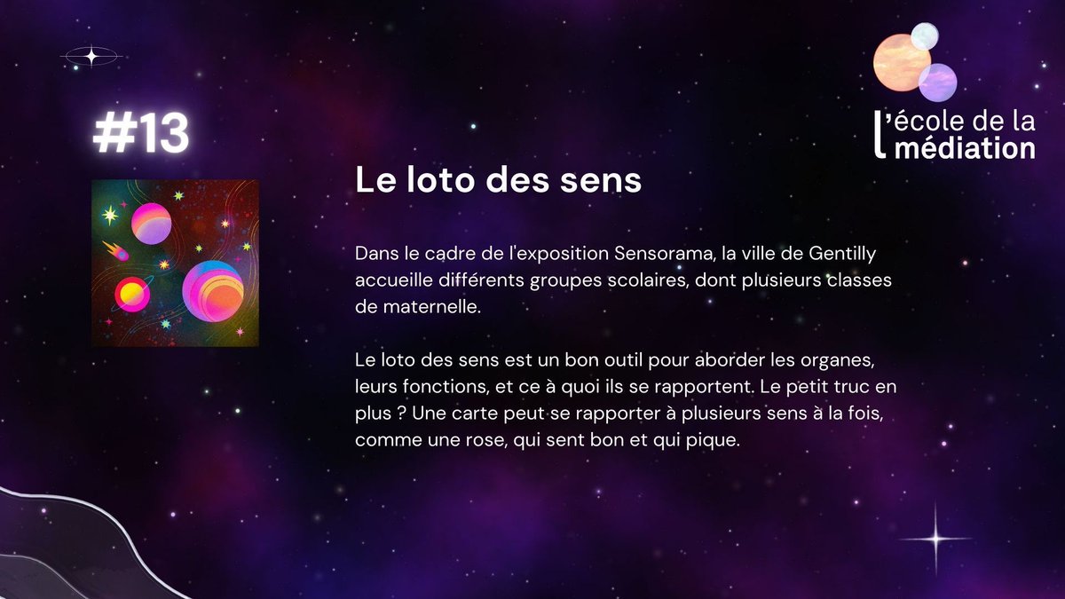 Calendrier de l’avent ''Médiation des #futurspossibles''

𝟭𝟯 𝗱𝗲́𝗰𝗲𝗺𝗯𝗿𝗲 : 𝗹𝗲 𝗹𝗼𝘁𝘁𝗼 𝗱𝗲𝘀 𝘀𝗲𝗻𝘀 🍫 🌟 🃏
👉 buff.ly/4fXqvQS

#calendrierdelavent #décembre