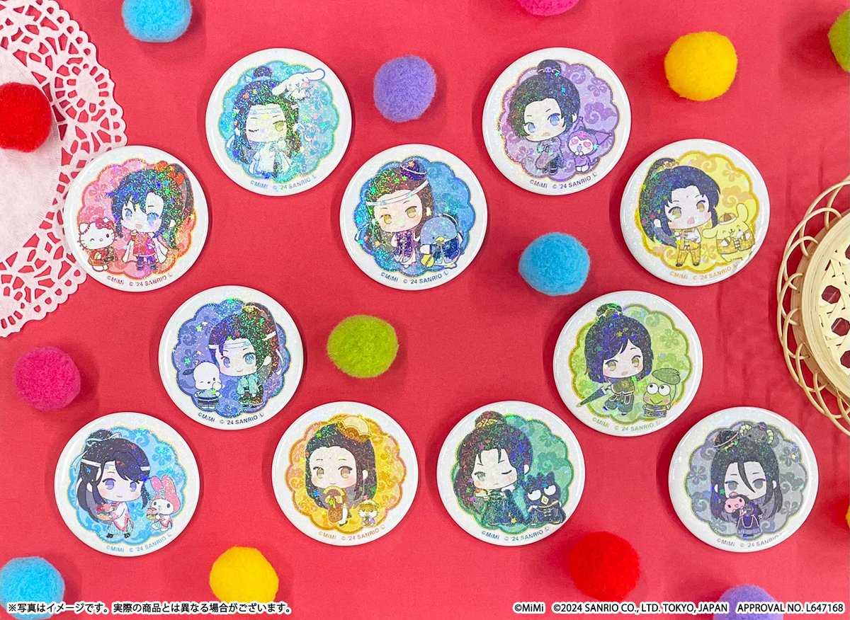 魔道祖師 サンリオ 缶バッジ 魏無羨 大河幻想ラジオドラマ「魔道祖師」×サンリオキャラクターズ