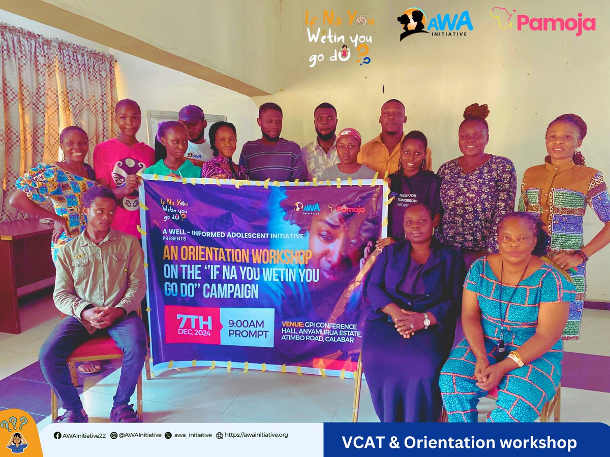 AWAInitiative's tweet photo. AWA Initiative's "If Na You, Wetin You Go Do?" workshop spotlighted unsafe abortion, laws, and reproductive justice. Advocacy starts with empathy!

#awainitiative 
#TobeAsewo
#IfNaYouWetinYouGoDo
#EndPreventableDeaths
#CompassionOverJudgement
#HealthcareAccess
#Ajose https://t.co/ZiRPXD06QL