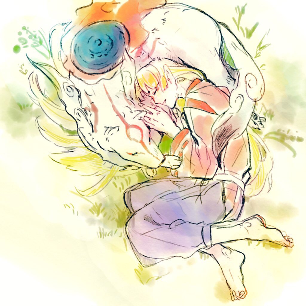 oikawanijimi's tweet photo. 大神新作おめでとう🌸🌸🌸昔の絵だけど再掲しておきます🌸🌸🪈🎶 https://t.co/YQWxqyMk2E