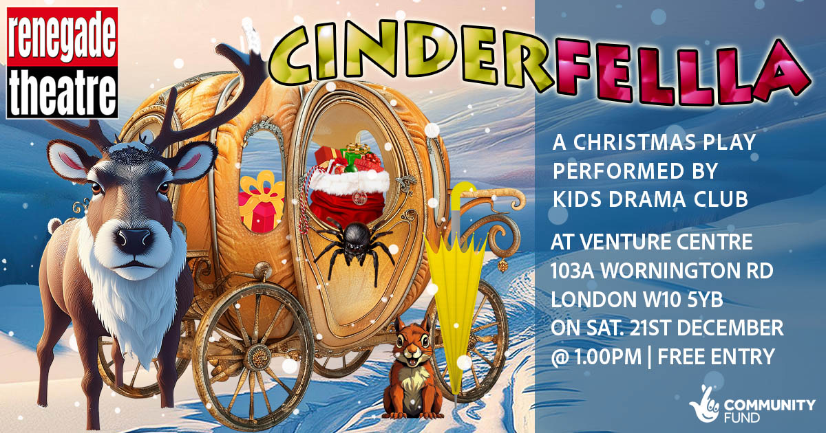 CinderFella is ready for Kensington Palace Ball. 
Is the ball ready for CinderFella? 
Come and experience our amazing Kids Drama Club pantomime on Saturday 21 December at 1pm. 
Funded <a href="/TNLComFund/">The National Lottery Community Fund</a> &amp; partnered by <a href="/VentureCentre1/">vca_venturecentre</a>
