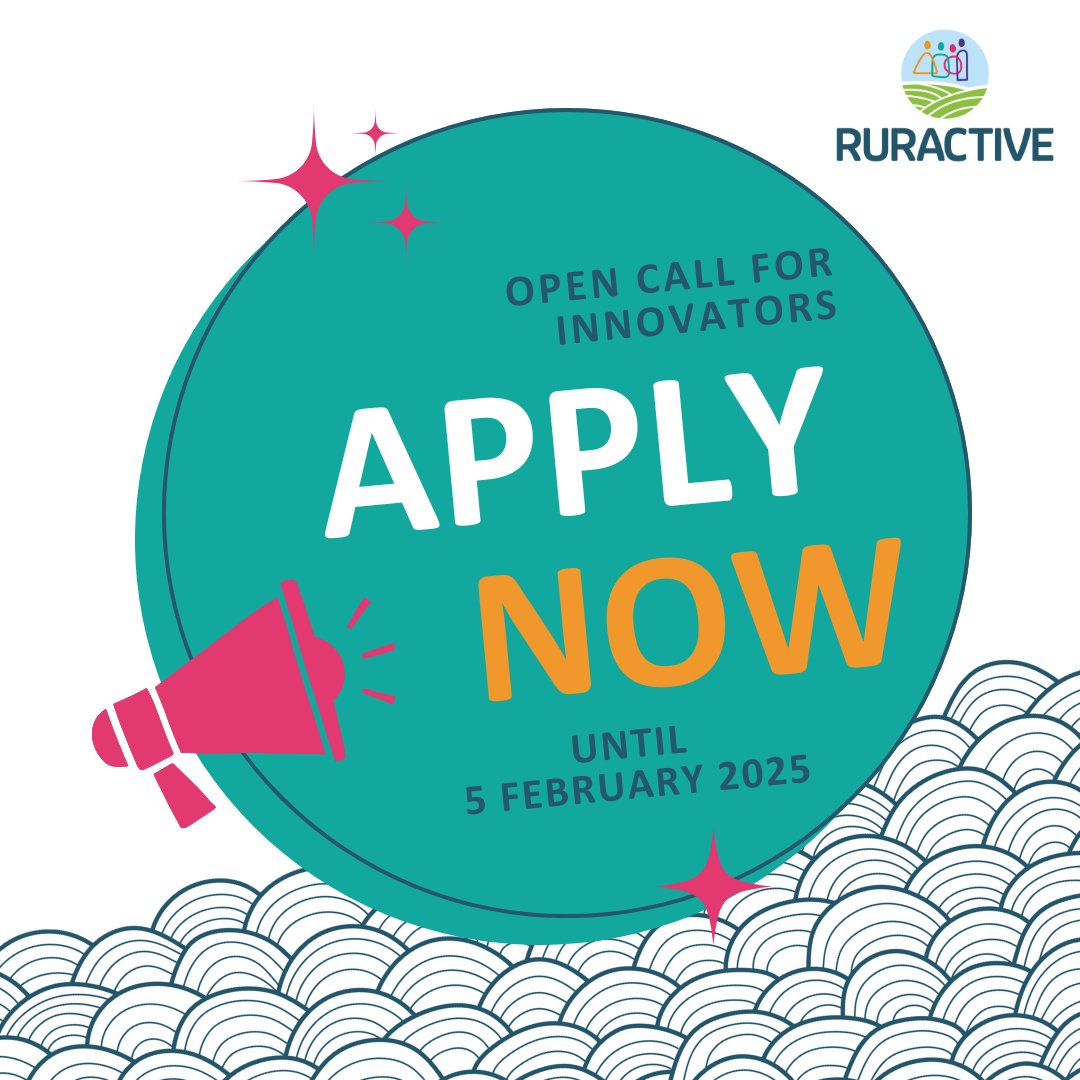 ✨RURACTIVE Open Call: why apply?
✅ Up to €90,000 funding 
✅ Work directly with rural communities
✅ 18-months programme providing mentorship, resources, and support

Applications close on 5th February 2025 - don’t wait!
👉 Learn more and apply: ruractive.eu/open-call-for-…