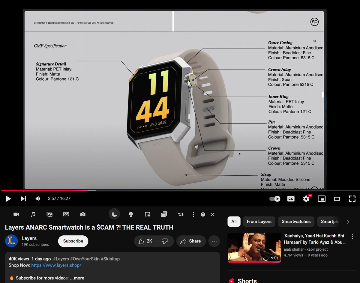 BaliHardik's tweet photo. I just noticed that on the Layers website, Anarc is mentioned as stainless steel. However, in the official video on the Layers channel at the 3:56 timestamp, the documentation clearly states it’s aluminum. Why resort to fake marketing? If you sell honestly, people will still buy it! 
To ensure this part isn't trimmed out , I’ll attach the screenshot here

Very SAD... that's the Same thing you guys are doing just like Other White---Labeled Manufactures Doo...Right ?

Dekhrahe hoo @VenomsTech @igyaan @GyanTherapy  

Why @tech_burner ??

#Scam #FakeMartketing #TechProduct #Anarc #whitelabeled