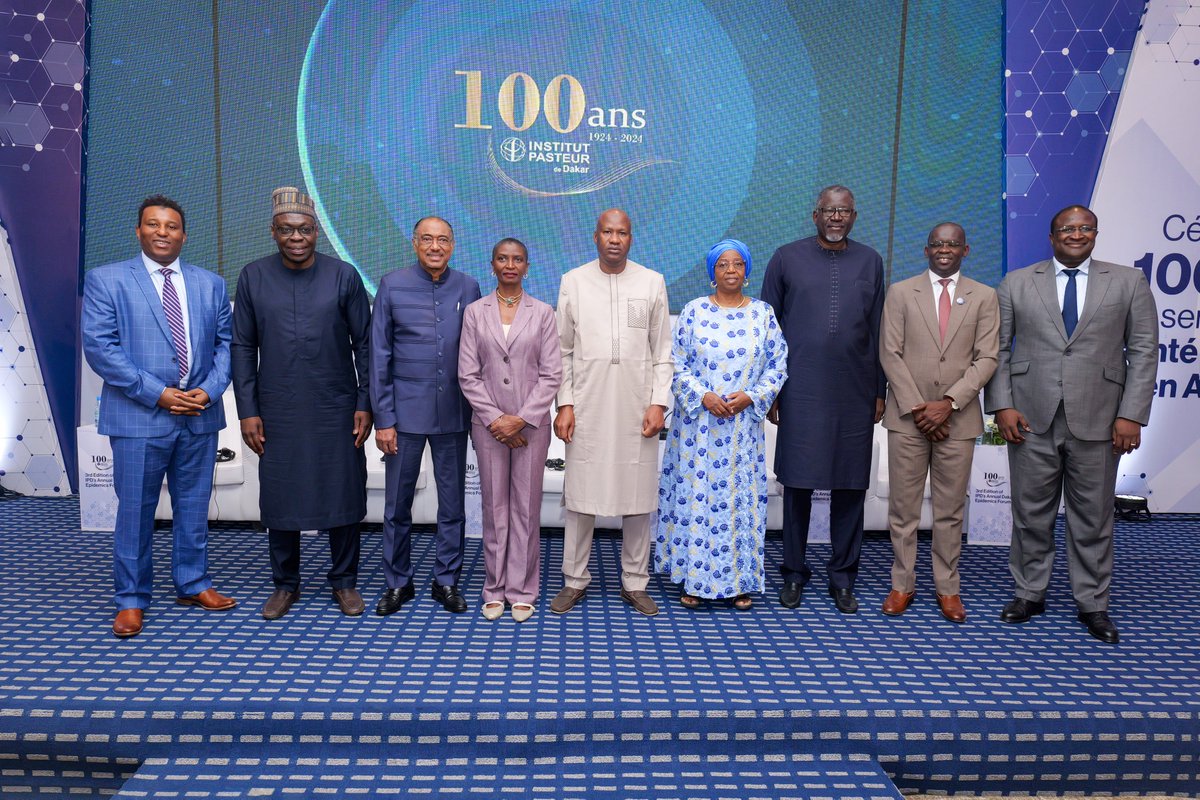 PasteurDakar's tweet photo. #IPD100 The 3rd Dakar Epidemics Forum wrapped up, marking a key moment in tackling Africa’s public health! Organized by the @PasteurDakar, the forum brought together leaders like Dr. Ibrahima Sy, Dr. FilomenaGonçalves, and experts from @WHO , @OoasWaho , @AfricaCDC &amp; more. https://t.co/5XUMxXqCbc