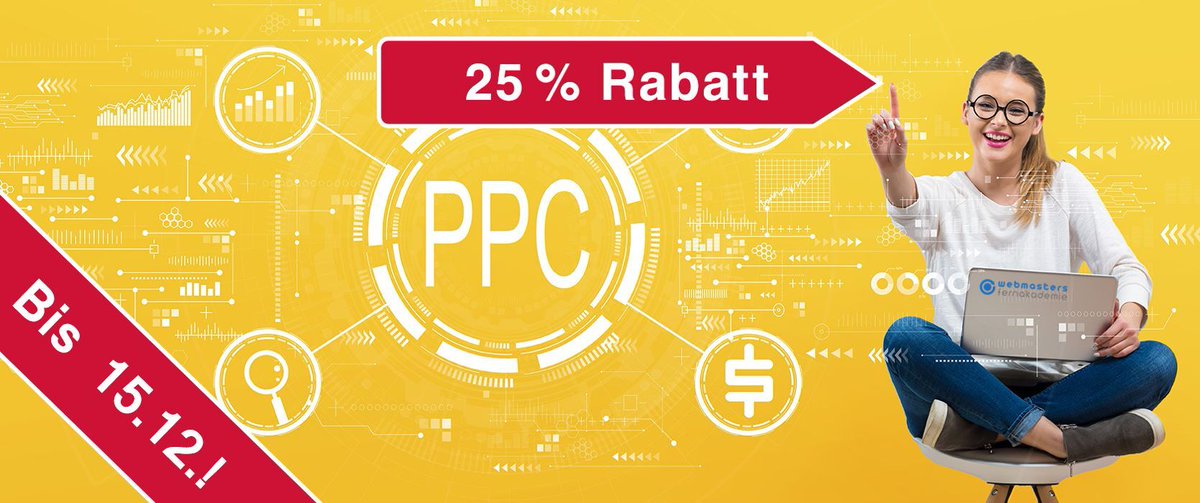 Nur noch bis morgen! 📢 25% Rabatt auf unseren neuen Fernlehrgang zum Certified PPC Manager: t1p.de/3003a 🚀 Werde Experte für Pay-per-Click (PPC) Marketing &amp; sichere Dir Deine Karriere in der digitalen Welt. 🎁 #ppc #marketing #googleads #angebot #weiterbildung