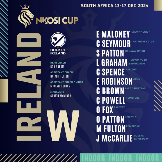 Wishing both the Ireland Men &amp; Women's Indoor squads the best of luck as they open their campaign at the Nkosi Cup in 🇿🇦 later today
#LovetheBoards #Representing