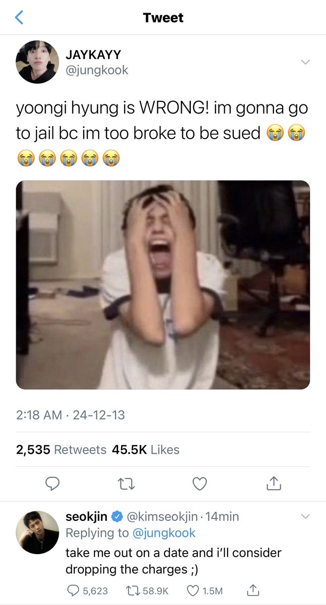 galaxiesforjin's tweet photo. #jinkookau where jungkook works for a daycare and accidentally breaks the internet by leaking worldwide celebrity seokjin’s upcoming variety show and almost gets himself sued https://t.co/3sFw5621Ul