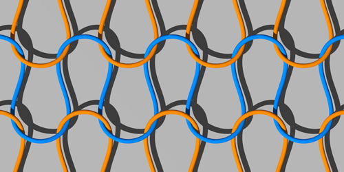 Researchers have devised a simplified description of the mechanical properties of intertwined materials. The work could have implications for the development of a wide variety of materials, from conventional clothing to smart textiles and soft robotics. go.aps.org/3BBcmub