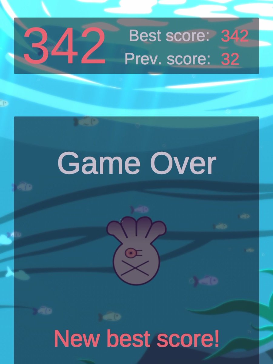 NeonPurpleCloud's tweet photo. Had some fun playing hardcore mode on a 6-hour flight to Bangkok! 
Can you beat my score? 😈
Try Kelp Escape right now:
https://t.co/SxciRLWTXn
* You can unlock a hardcore mode by beating the game at least once
#gamedev #indiegame #indiegames #KelpEscape https://t.co/uaXLya4SJG