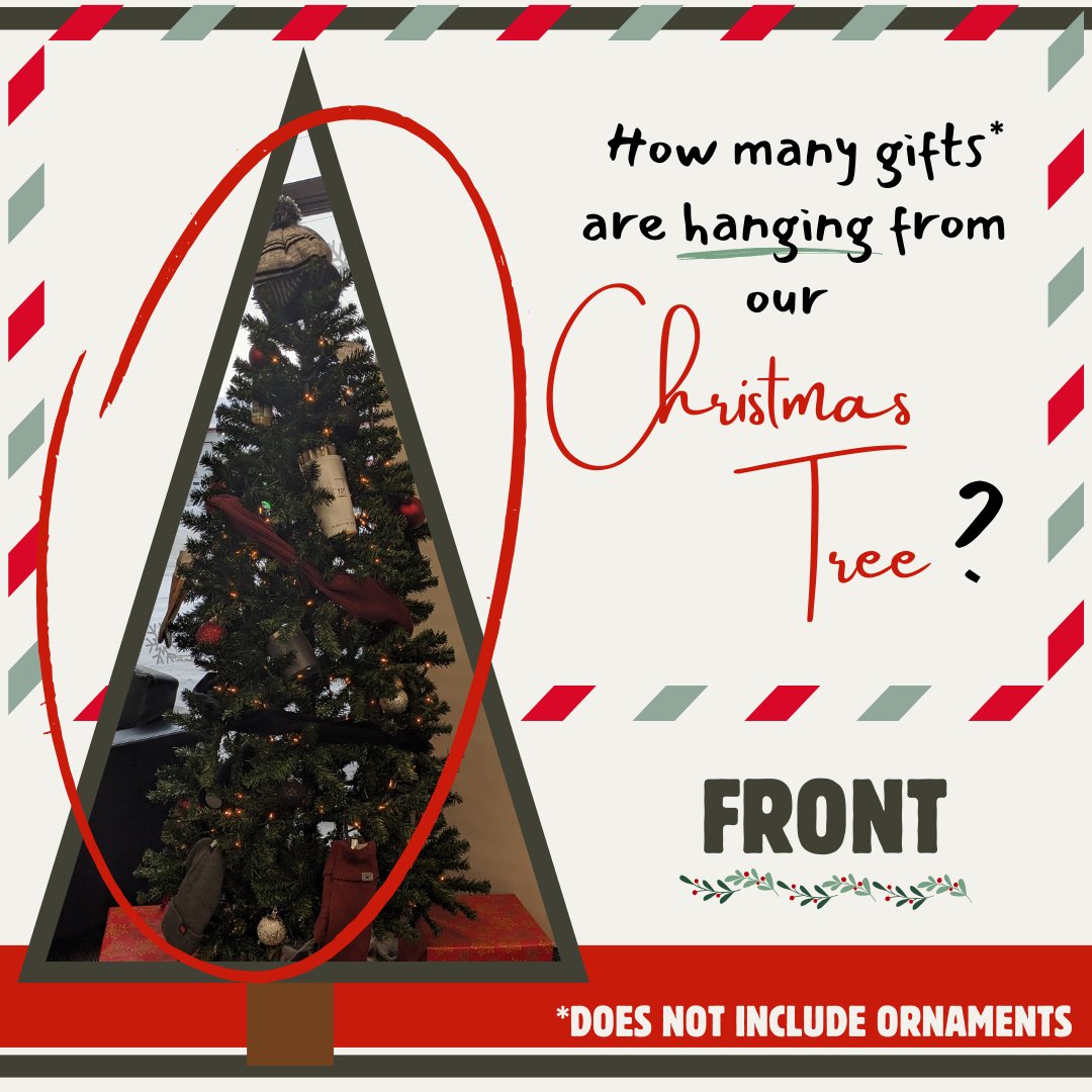 PrairieSkyPromo's tweet photo. TODAY IS THE LAST DAY TO ENTER!! Can you guess how many gifts are hanging on our Christmas Tree? To enter, send us your guess via Direct Message (DM) or in person (320A Cargill Rd). The winner will receive a warm comfy blanket. The winner will be announced on Monday, Dec 16. https://t.co/TmqRy3XVJX