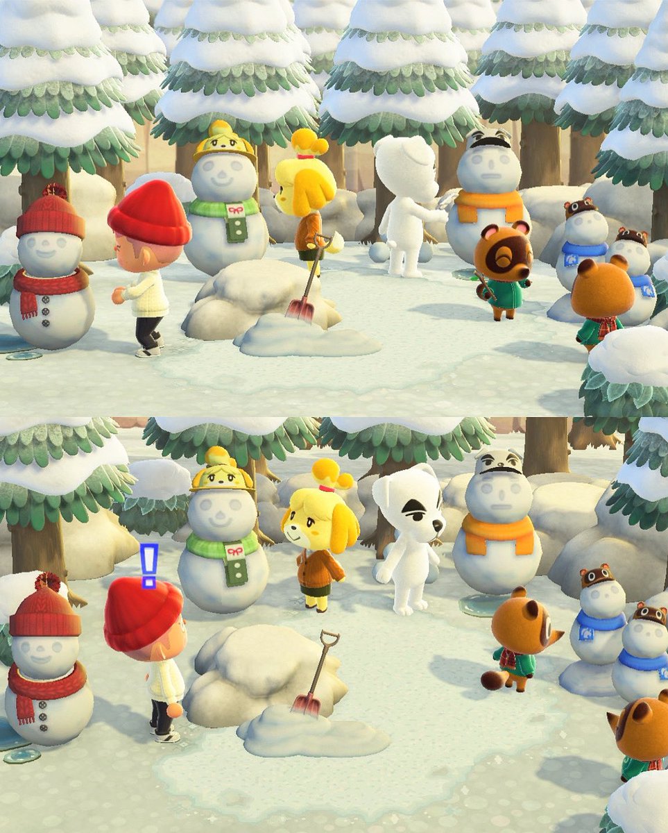 chris_acnh's tweet image. Perfect snowmen ⛄️