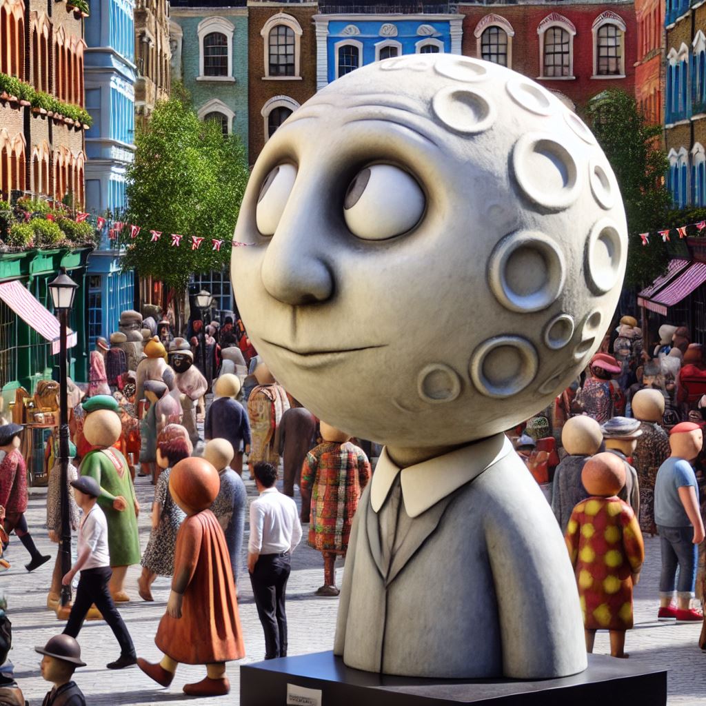 MeAmJam's tweet photo. @FrankStatue I tried it in Microsoft Copilot. I asked for a statue of Frank Sidebottom displayed in a street.

They gave me.... https://t.co/4q10aK2fUl