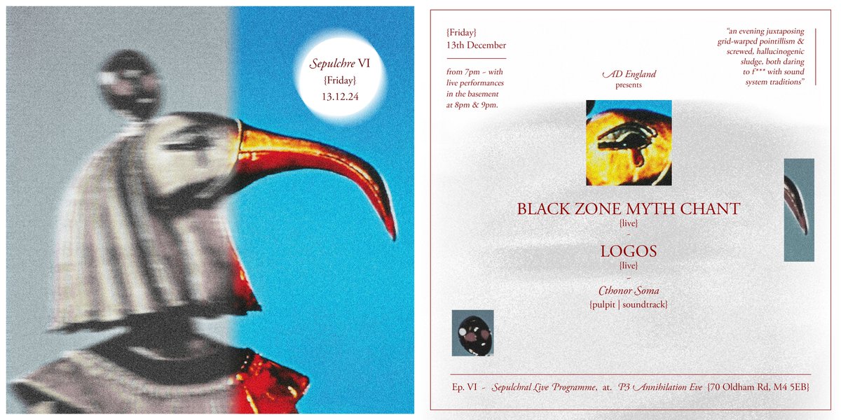 cthonor soma (@ctohnoomras) on Twitter photo Sink into the P3 Annihilation Eve Sepulchre for live sets by Black Zone Myth Chant & Logos <a href="/ad__england/">ππ π¨πππππππππππ π¬ππ</a> from 7pm Sink into the P3 Annihilation Eve Sepulchre for live sets by Black Zone Myth Chant & Logos <a href="/ad__england/">ππ π¨πππππππππππ π¬ππ</a> from 7pm