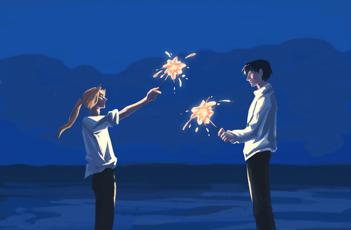 sesha_001's tweet photo. Really forgot to post it tomorrow but
The third promt #520_XMAS
Sparklers 
＃ロイエド #royed https://t.co/1Tx3KhE7gW