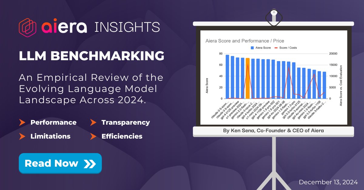 2024: A Year In Review with LLMs

This week, Google released their Gemini 2.0 Flash Experimental model, representing another opportunity to understand this evolving landscape.

Read the 2024 Recap Article: aiera.com/resources/aier…

#llm #generativeai #gemini #openai #anthropic