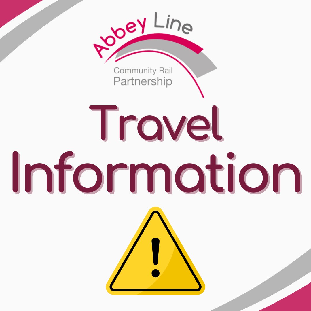Abbey Line Community Rail Partnership (@abbeylinecrp) on Twitter photo Sorry to be the bearer of bad news folks. The #abbeyline will operate as a bus replacement service tomorrow (Sat 14th December).
Look out on <a href="/LNRailway/">London Northwestern Railway</a> channels for more information. Sorry to be the bearer of bad news folks. The #abbeyline will operate as a bus replacement service tomorrow (Sat 14th December).
Look out on <a href="/LNRailway/">London Northwestern Railway</a> channels for more information.