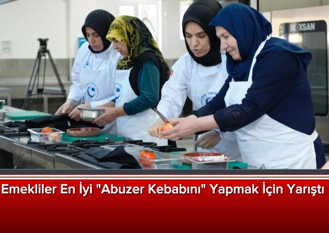 Adıyaman Ses Haber (@adiyamanses) on Twitter photo Adıyaman Üniversitesi Sosyal Araştırmalar Uygulama ve Araştırma Merkezi tarafından “Türkiye Yüzyılının Emektarları” projesi kapsamında düzenlenen etkinlikler dizisi yemek yarışmasıyla sona erdi.
adiyamanses.com.tr/wjBWdoFqCIFG
<a href="/profmehmetkeles/">Prof. Dr. Mehmet Keleş</a> <a href="/adyu2006/">Adıyaman Üniversitesi (ADYÜ) 🎓</a> <a href="/Bay_Hakan/">Hakan Çalışkan</a> <a href="/adilgursess/">Adil GÜRSES</a> Adıyaman Üniversitesi Sosyal Araştırmalar Uygulama ve Araştırma Merkezi tarafından “Türkiye Yüzyılının Emektarları” projesi kapsamında düzenlenen etkinlikler dizisi yemek yarışmasıyla sona erdi.
adiyamanses.com.tr/wjBWdoFqCIFG
<a href="/profmehmetkeles/">Prof. Dr. Mehmet Keleş</a> <a href="/adyu2006/">Adıyaman Üniversitesi (ADYÜ) 🎓</a> <a href="/Bay_Hakan/">Hakan Çalışkan</a> <a href="/adilgursess/">Adil GÜRSES</a>