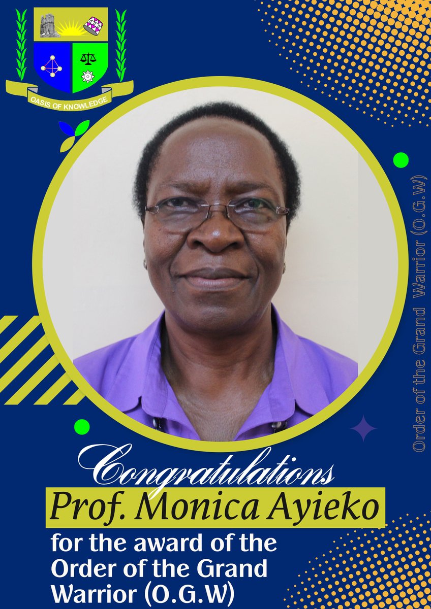 Jooustonline's tweet photo. Professor Reuben Mosi and Emeritus Professor Monica Ayieko from Jaramogi Oginga Odinga University of Science and Technology (JOOUST) have been honored with the prestigious Order of the Grand Warrior (OGW) award. #Jooustonline #Oasisofknowledge https://t.co/XxrjTCyK3N