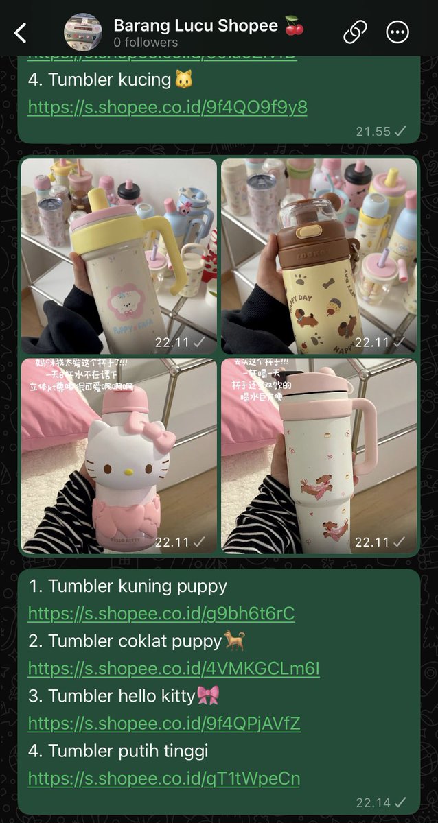 Abis bikin channel wa buat cute stuff di oren!! Gabung yuk! Bakal banyak barang2 lucu nantinyaaa🍒🍒 aku baru apload tumbler gemess

whatsapp.com/channel/0029Vb…

Nessie | jumat | nadia | seungmin | #WhenThePhoneRingsEp5