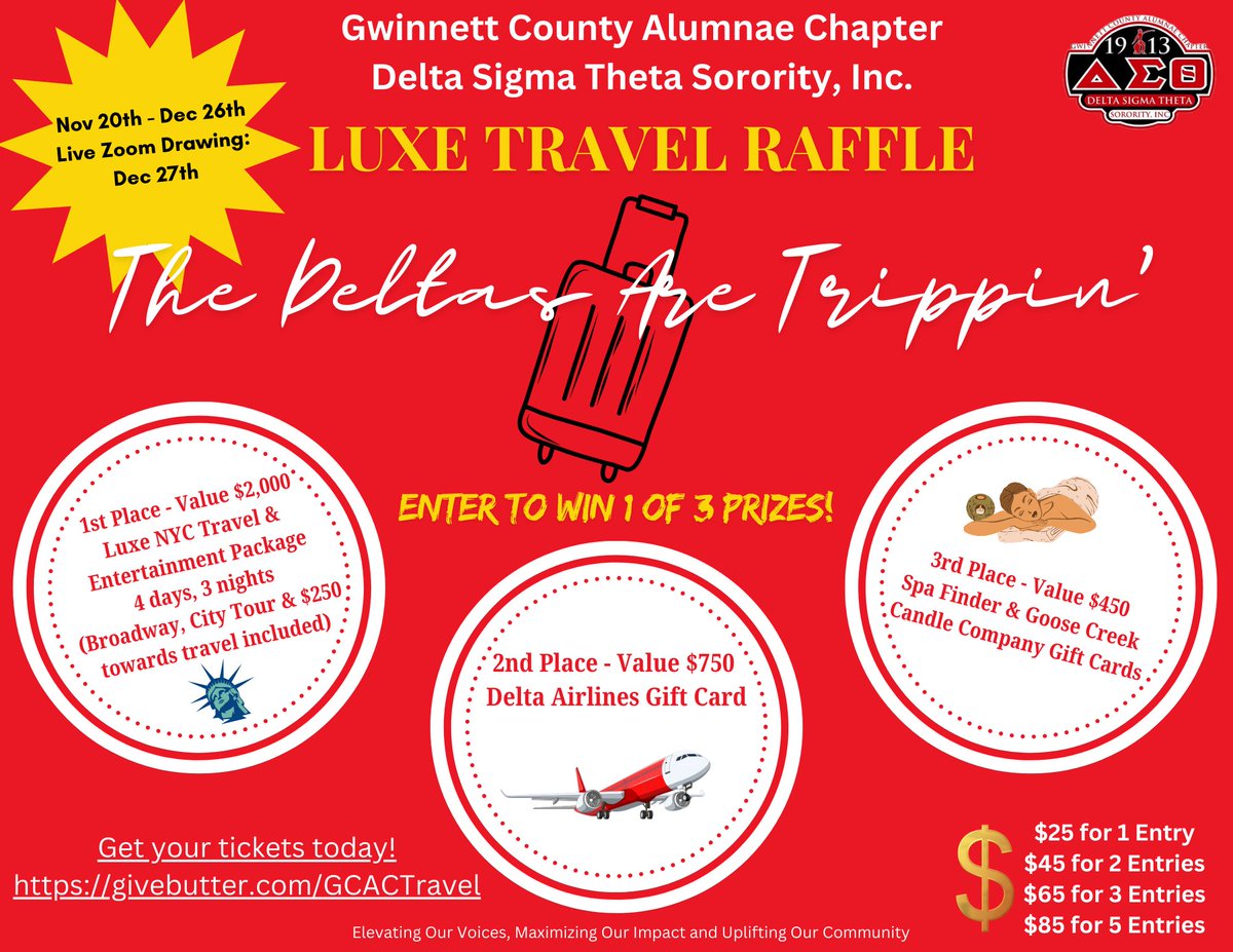 Help GCAC reach our $25,000 fundraising goal by purchasing a raffle ticket today.
givebutter.com/GCACTravel