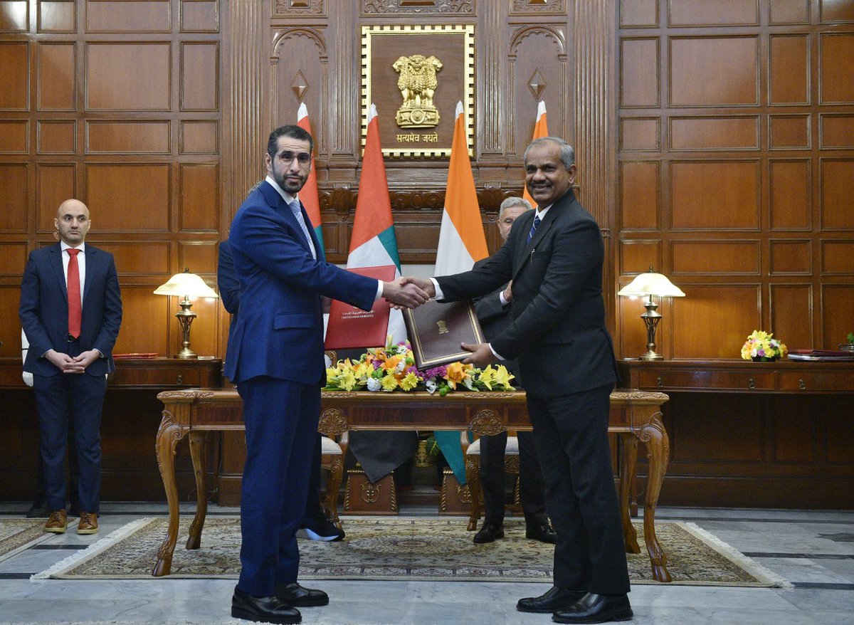 moesgoi's tweet photo. A Memorandum of Understanding (MoU) on Polar Research Collaboration was signed between the Ministry of Earth Sciences (National Centre for Polar and Ocean Research (@ncaor_goa)) and the Emirates Polar Mission Steering Committee / International Affairs Office at the Presidential Court of the United Arab Emirates on December 13, 2024. The MoU was signed by Dr M Ravichandran, Secretary, MoES, and HE Abdulla Balalaa, Assistant Minister of Foreign Affairs for Energy and Sustainability Affairs and Vice-Chair, UAE Polar Mission Steering Committee during the 15th India-UAE Joint Commission Meeting held in New Delhi. The agreement focuses on advancing #PolarResearch, #ClimateScience and #SustainableDevelopment, reflecting a strong commitment to #ScientificCollaboration, #EnvironmentalProtection and strengthening India-UAE ties in addressing global #polar challenges.

#MoU #NCPOR #EPMSE #IndiaUAE #MoES #EarthSciences 

@PMOIndia @OfficeofDrJS @DrJitendraSingh @ravi_moes @PIB_India @Mib_India @PIBEarthScience @ESSO_INCOIS @MoesNiot  @Indiametdept @ncs_earthquake @CentreCoastal @esso_ncess @iitmpune @cmlre_kochi  @ncaor_goa @ncmrwfmoes