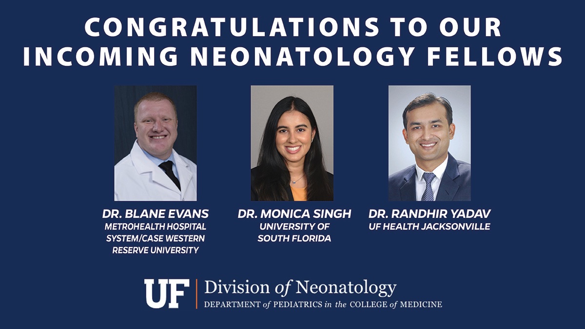 Proud to welcome our incoming fellows! #neotwitter #ufnicu #ufneonatology