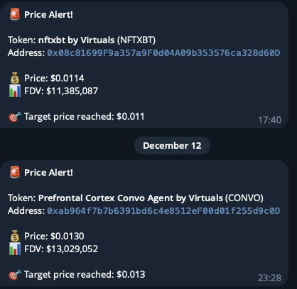 BadgerFi_io's tweet photo. BadgerFi Bot alerts just make's my bags 💚💚💚! 

@nft_xbt $NFTXBT $CONVO @virtuals_io https://t.co/MdHDadV6TM