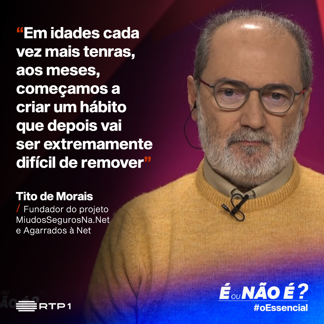 eounaoeRTP's tweet photo. #ÉouNoÉoEssencial “Como combater os maiores vícios?” - com João Goulão, Presidente do ICAD; Tânia Gaspar, Psicóloga; Elisabete Albuquerque, Médica Psiquiatra; e Tito de Morais, Fundador do projeto https://t.co/l171yuE0hy e Agarrados à Net (@TMorais) https://t.co/z2ZcICZ7Cq