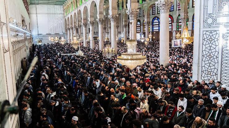 saudadji's tweet photo. First Jummah in the Umayyad Mosque. 

Damascus, 2024. https://t.co/SbO9LpQO1v
