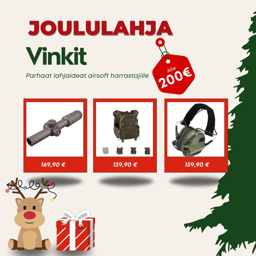 Stressaako Joululahjojen valinta? Tutustu meidän vinkkeihimme! atom-airsoft.fi/joululahjavink… #airsoft #airsoftfinland