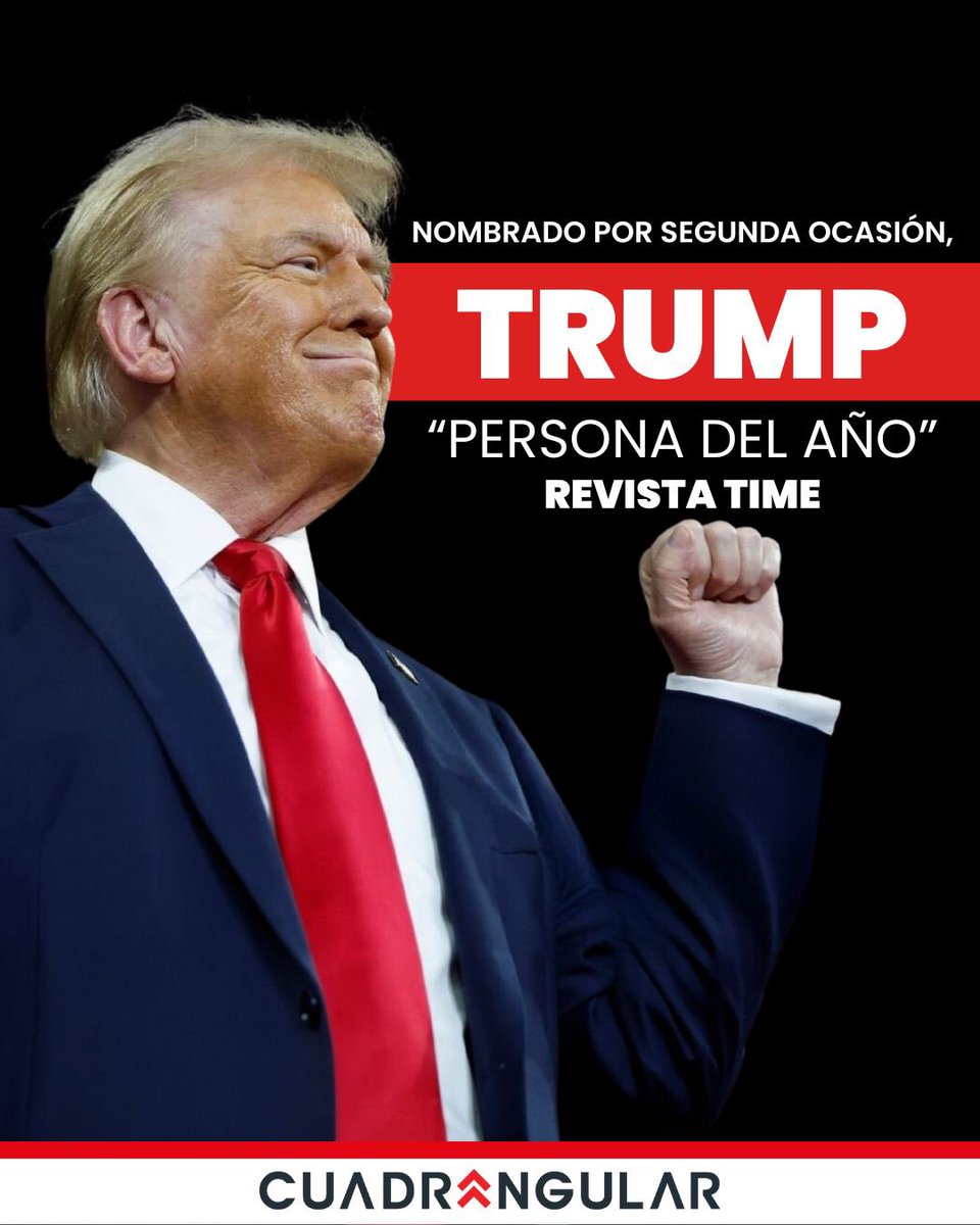 CuadrangularMex's tweet photo. Donald Trump volvió a ser nombrado “Persona del Año” por la revista TIME 📰

Por segunda ocasión, le otorgaron este reconocimiento al presidente electo de EE.UU. ¿Qué opinas, refleja el impacto de Trump en la actualidad global?

💬 Déjanos tus comentarios: ¿merecido o polémico? https://t.co/GYfFwLtYr5